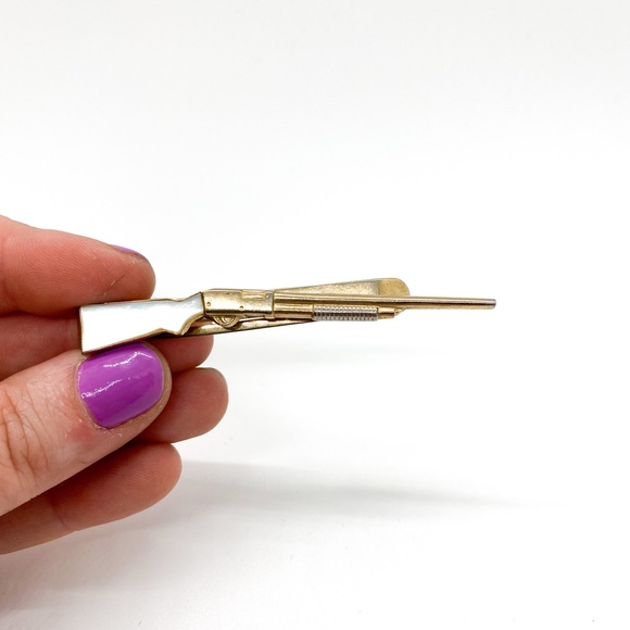 Vintage Swank Shotgun Rifle Tie Bar Clip - Picture 7 of 8